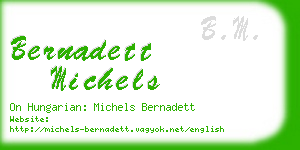 bernadett michels business card